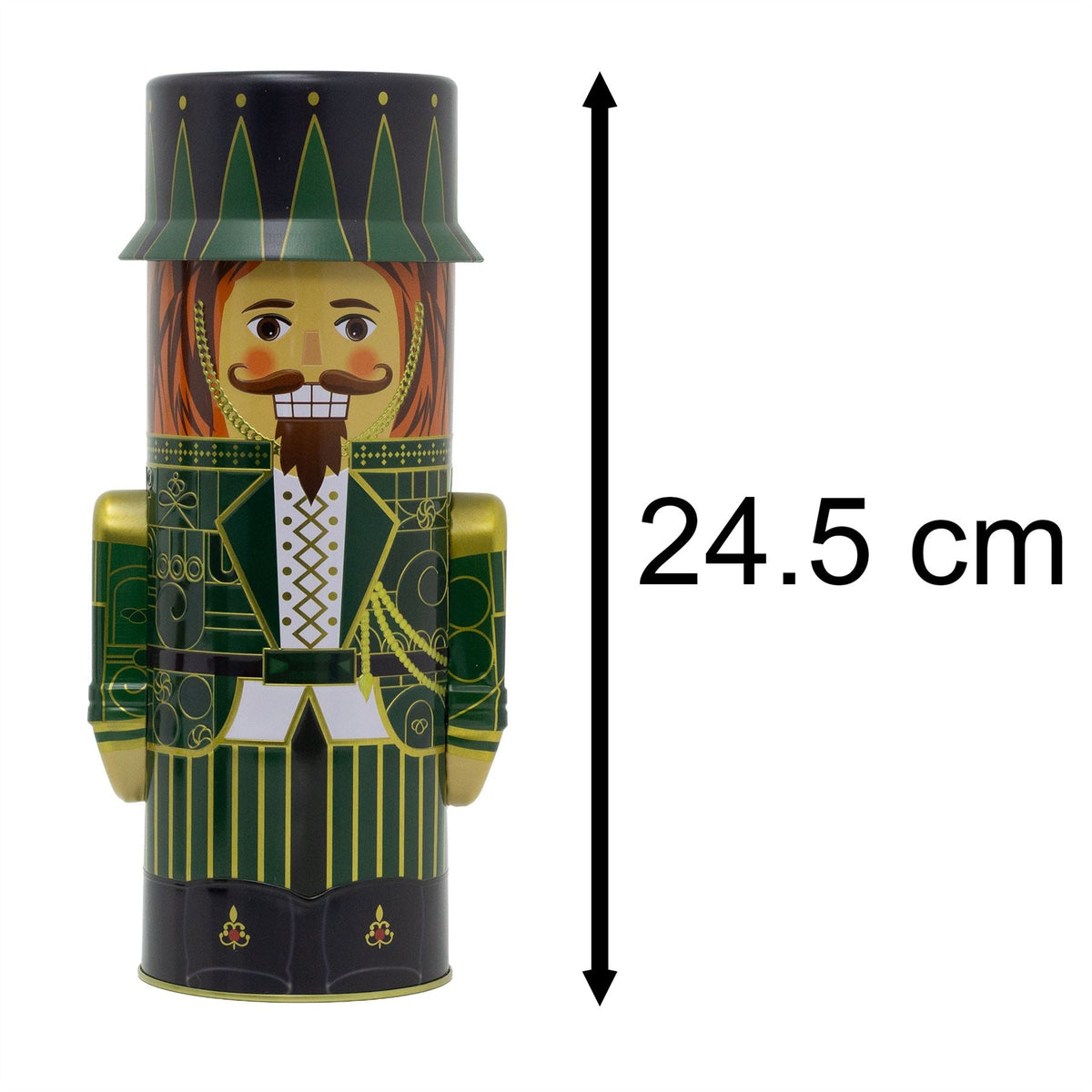 Christmas Nutcracker Cookie & Biscuit Tin | 3D Nutcracker Soldier Storage Tin Biscuit Tin - Tophatter Daily Deals