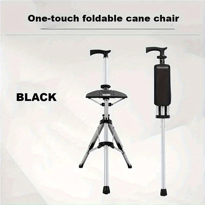 2-in-1 Trekking Pole with Foldable Seat Camping & Hiking - Tophatter Daily Deals