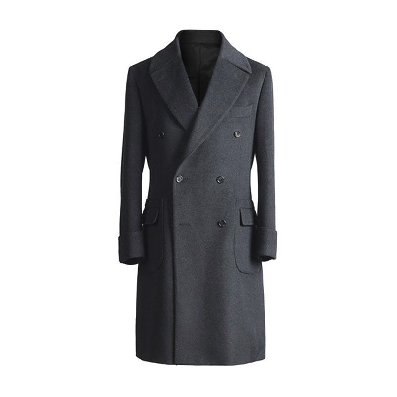 Warm Men's Polo Coat - Double Breasted Wool For Winter 3D Changing Face Moving Picture Frame - Tophatter Daily Deals