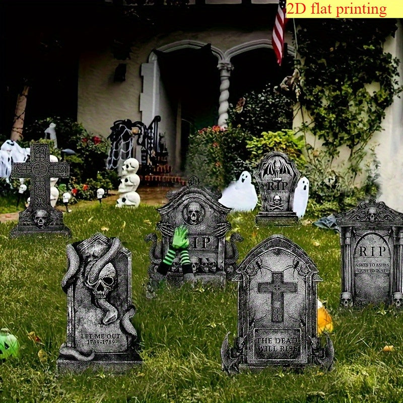 Halloween Tombstone Decoration Set of 6 Halloween - Tophatter Daily Deals