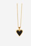 Bordered Heart Chain Necklace Necklaces - Tophatter Daily Deals