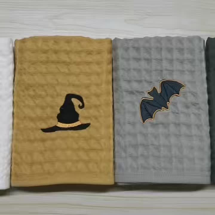 Halloween Cotton Towels Set (4-Pack) Halloween - Tophatter Daily Deals