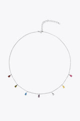 925 Sterling Silver Zircon Necklace Necklaces - Tophatter Daily Deals