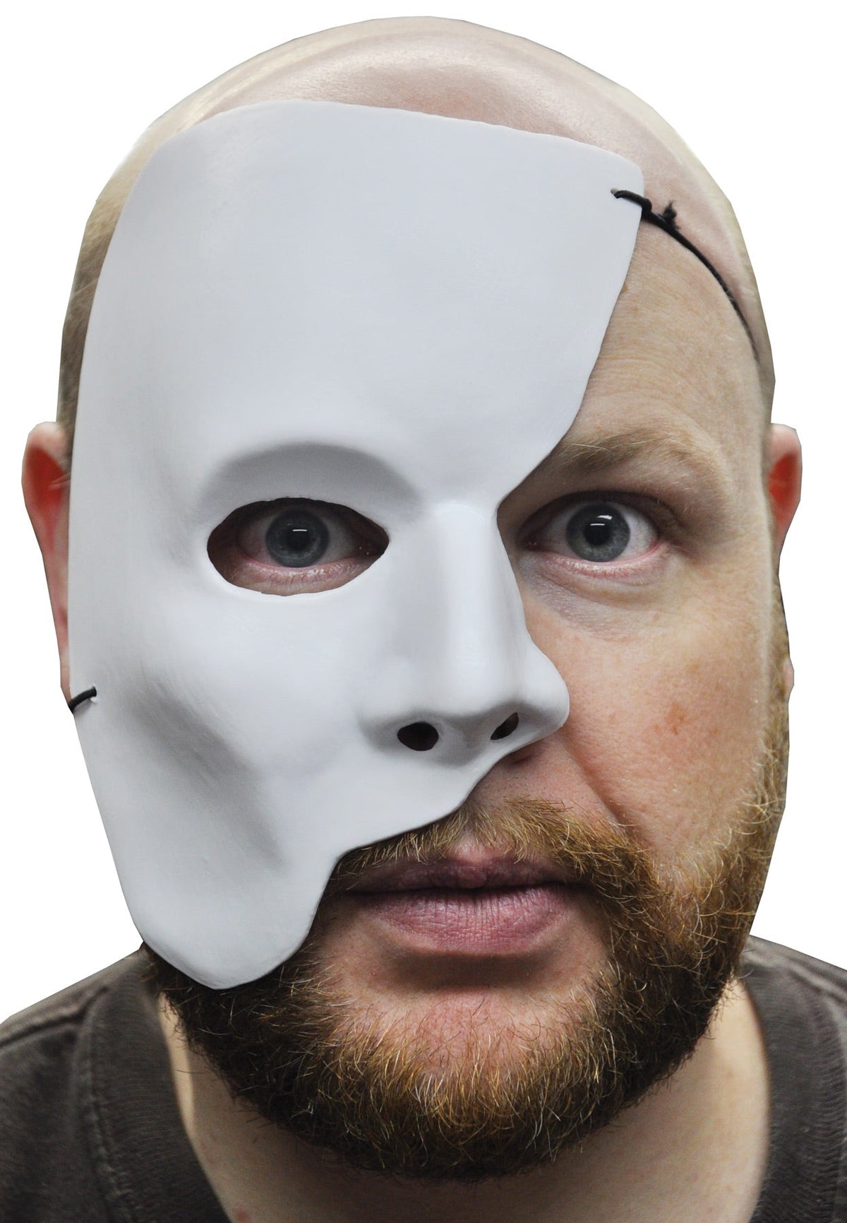 White Partial Face Mask Halloween Masks - Tophatter Daily Deals