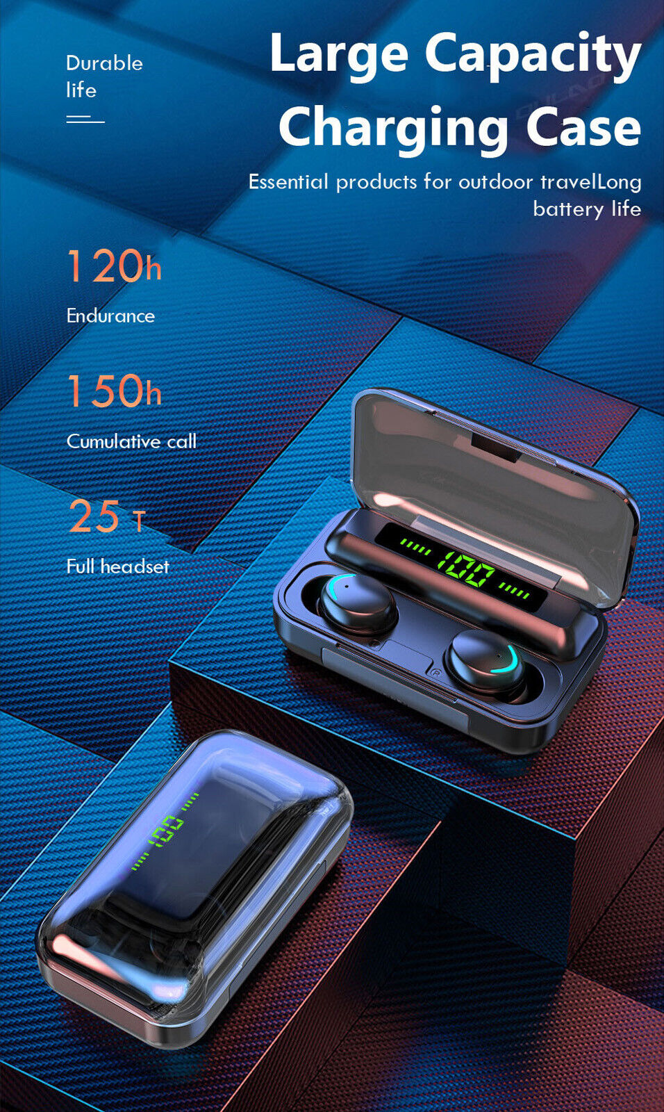 Bluetooth 5.0 Earbuds For Android Wireless Earphone 5 - Tophatter Daily Deals