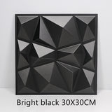 3D solid background wall panel Bright black 30X30 0 - Tophatter Daily Deals