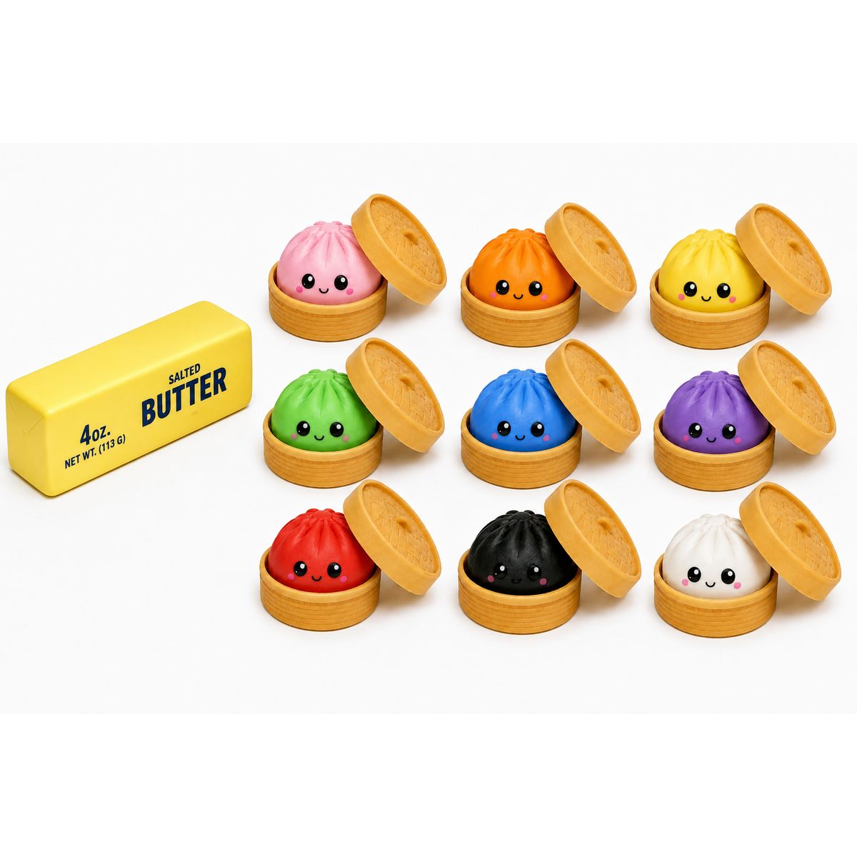 (2-Pack) Butter and Mystery Dumpling Squishy Combo Toys & Games - Tophatter Daily Deals