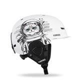 Adult Single And Double Board Snow Goggles Integrated Crash Helmet Space White Cat 0 - Tophatter Daily Deals
