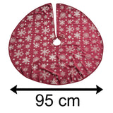 95cm Christmas Tree Skirt Christmas Tree Base Cover | Xmas Tree Fabric Tree Skirt | Cover For Christmas Tree Base - Red Tree Skirt Tree Skirt - Tophatter Daily Deals