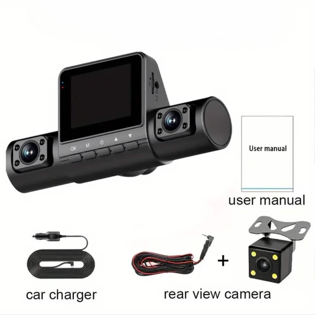 4-Channel Car DVR Dash Cam – 1080P Front, 720P Side & Rear, Night Vision Automotive - Tophatter Daily Deals