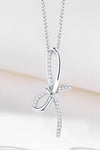 Zircon Bow Pendant Necklace Necklaces - Tophatter Daily Deals