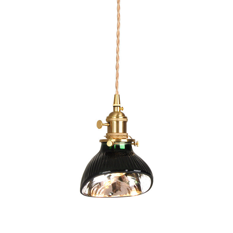 Brass Bedside Lamp Retro Restaurant Homestay Single Head Glass Small Chandelier 0 - Tophatter Daily Deals