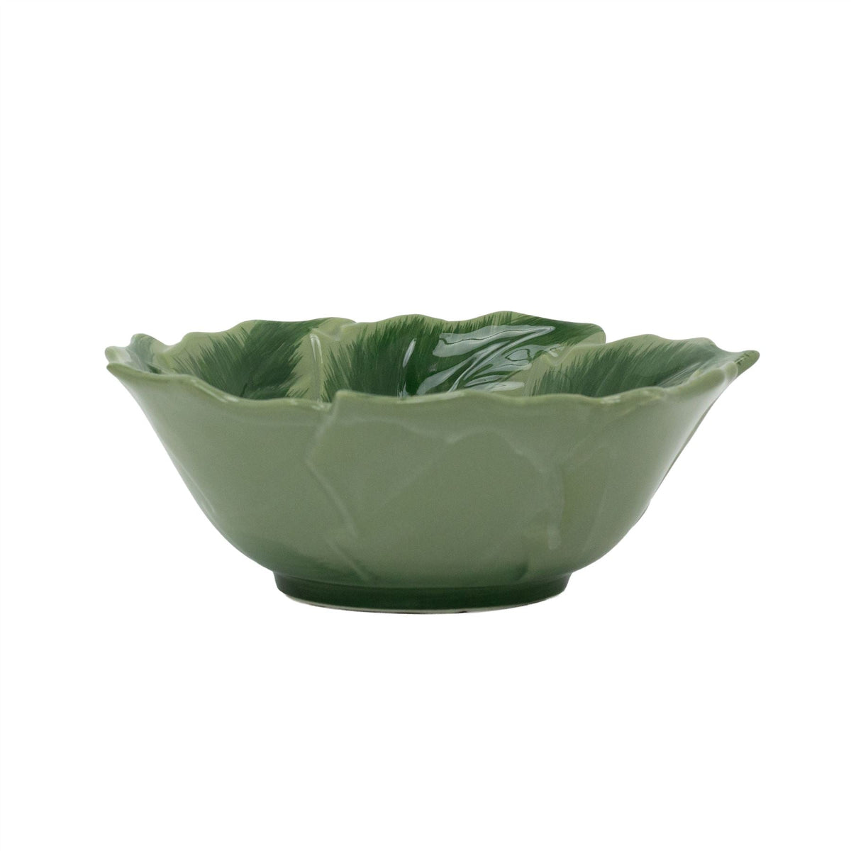 Reactive Glaze Holly Foliage Christmas Bowl | Festive Ceramic Bowl - 220ml Bowl - Tophatter Daily Deals