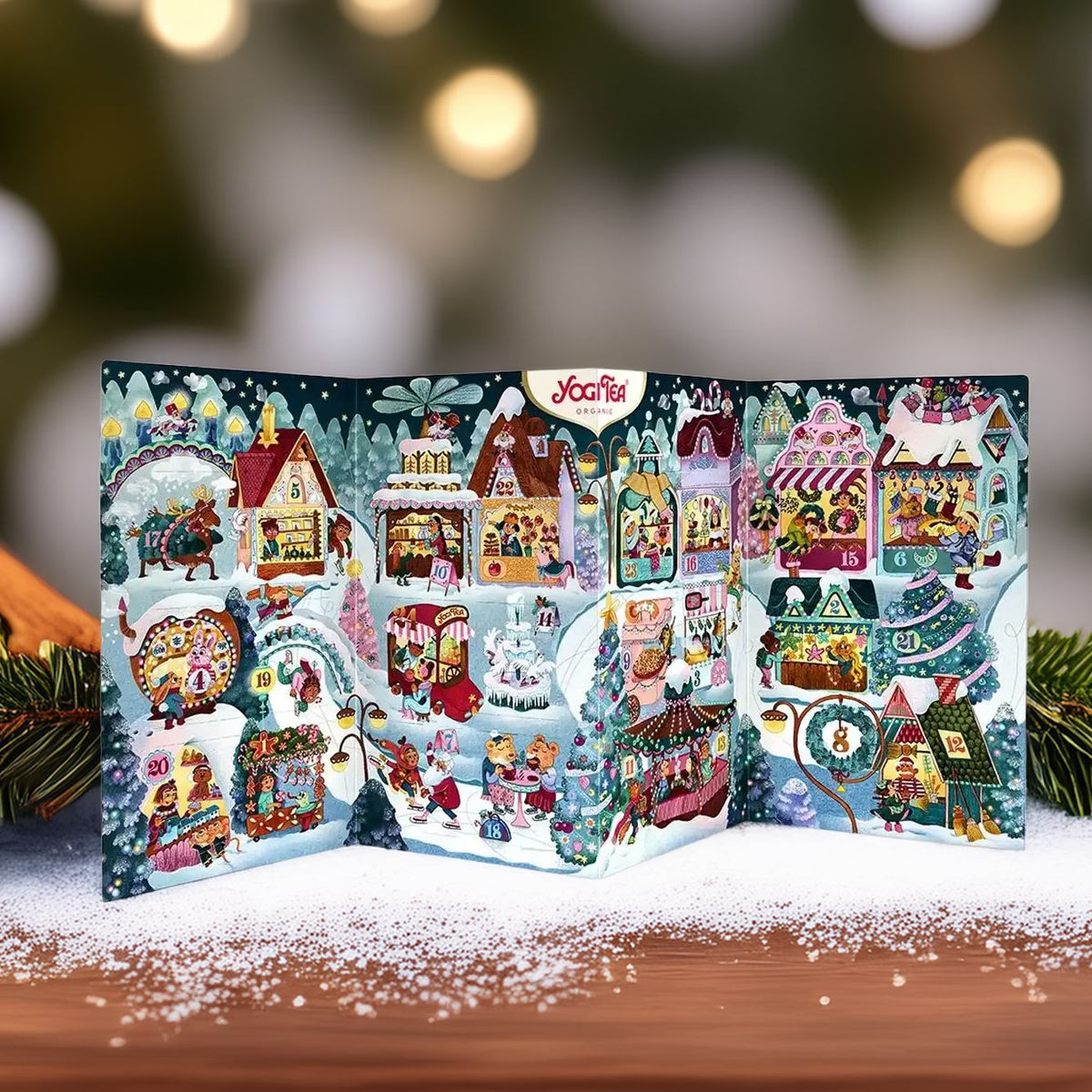 Yogi Tea Organic Christmas Advent Calendar | 24 Ayurvedic Herbal & Spiced Teas Advent Calendar - Tophatter Daily Deals