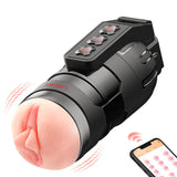 【Hot】Flash - 10 Vibrating Male Masturbator Stroker With Voice Mode, APP Control Black Masturbation Cup - Tophatter Daily Deals