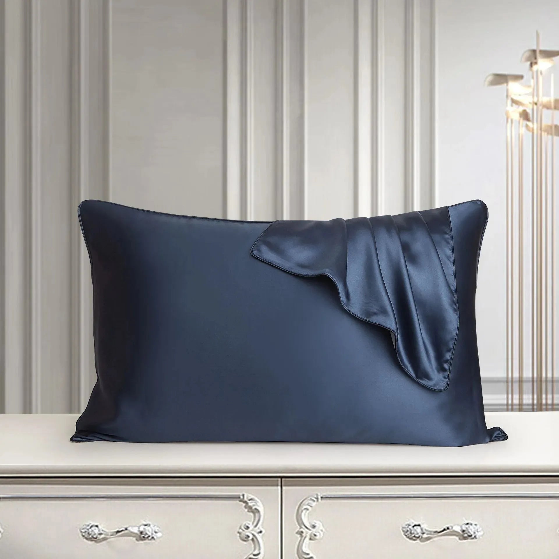 Silk Pillow Case Pure Silk Pillowcase Real Silk Pillowcase Natural Silk Pillowcase Noble Blue Humidifier - Tophatter Daily Deals