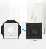 40cm Small Studio LED Folding Product Photo Light Box Simple Shooting Light 0 - Tophatter Daily Deals