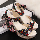 Bohemian high heel sandals Black 0 - Tophatter Daily Deals