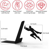 Superhero Bookend Figurines Metal Bookshelf Decor Desktop Ornament Office Desktop Accessories Bookshelf Home Decoration - Tophatter Daily Deals