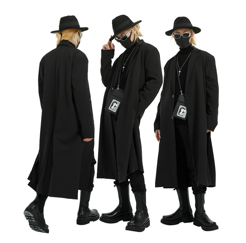 Lightweight Relaxed Men’s Overcoat - Long Polyester Spring 3D Changing Face Moving Picture Frame - Tophatter Daily Deals