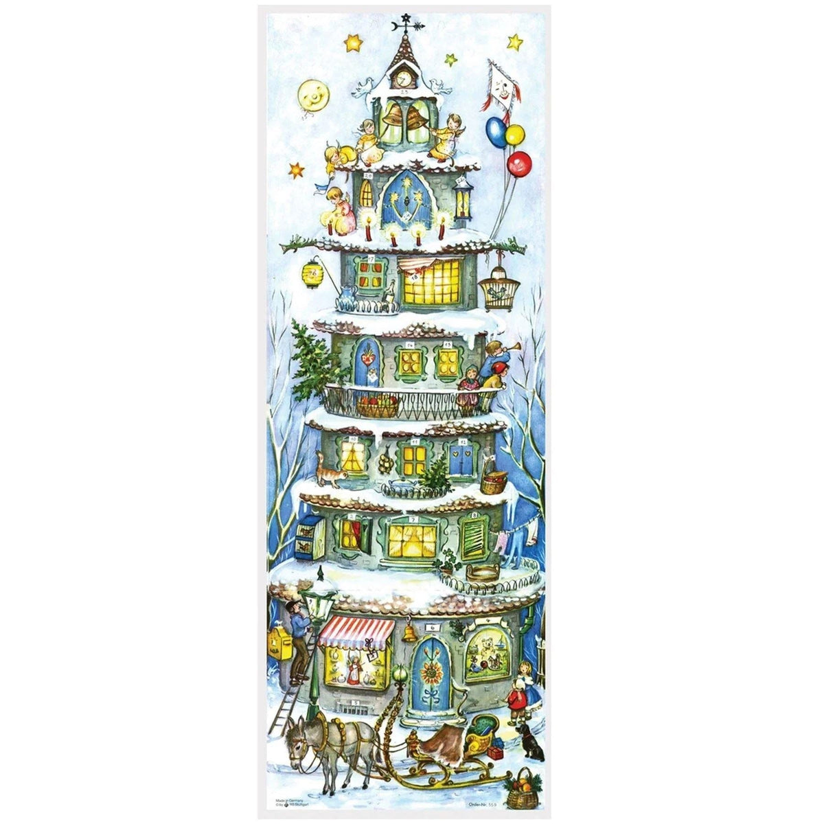 High Christmas Pyramid | Large Traditional Christmas Paper Advent Calendar Advent Calendar - Tophatter Daily Deals