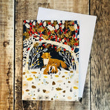 Paw Prints in the Snow Christmas Advent Calendar Greetings Card, Fox Advent Card Advent Calendar - Tophatter Daily Deals
