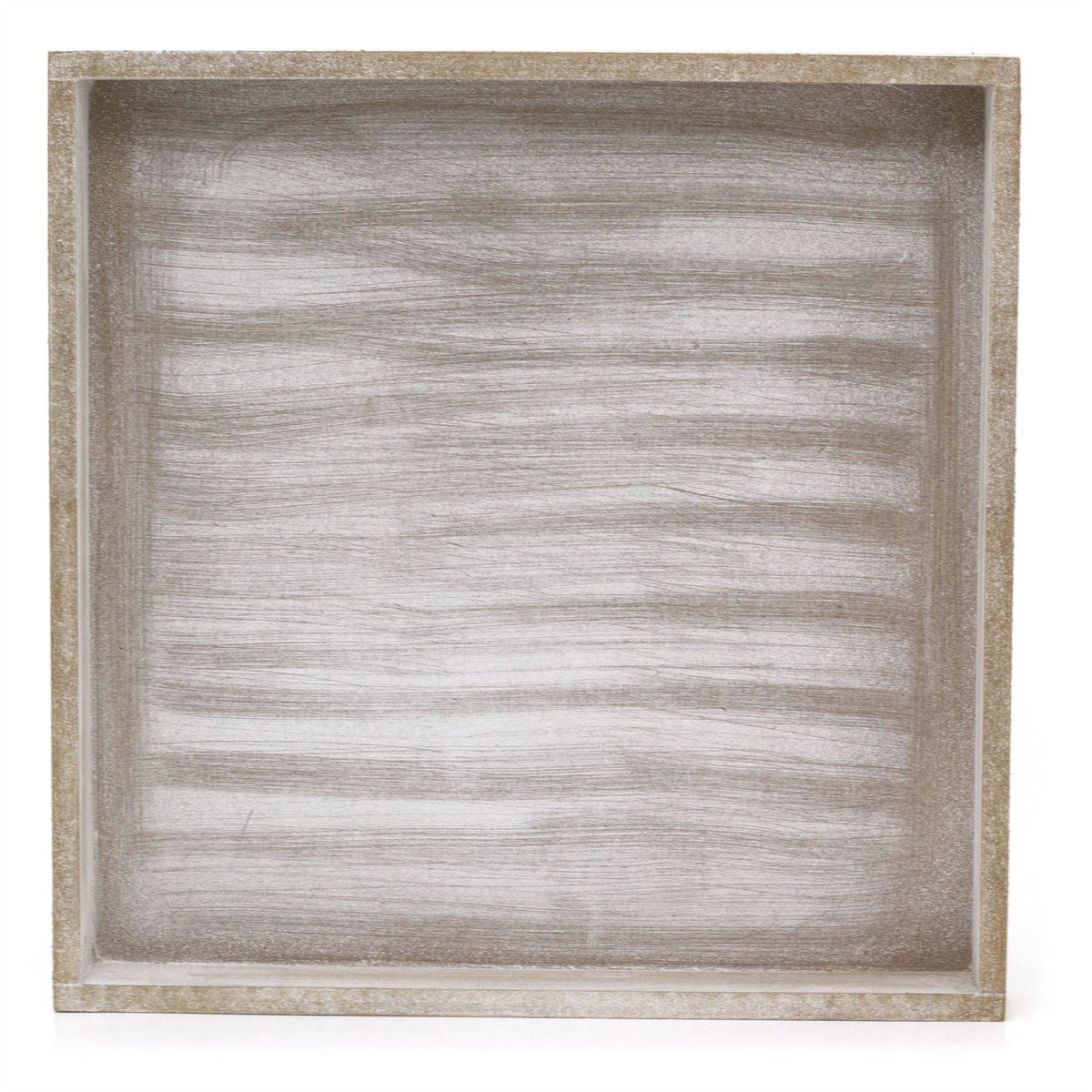 Rustic Grey Wash Wooden Tray | Distressed Grey Display & Jewellery Dish - 25cm Tray - Tophatter Daily Deals