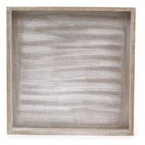 Rustic Grey Wash Wooden Tray | Distressed Grey Display & Jewellery Dish - 25cm Tray - Tophatter Daily Deals