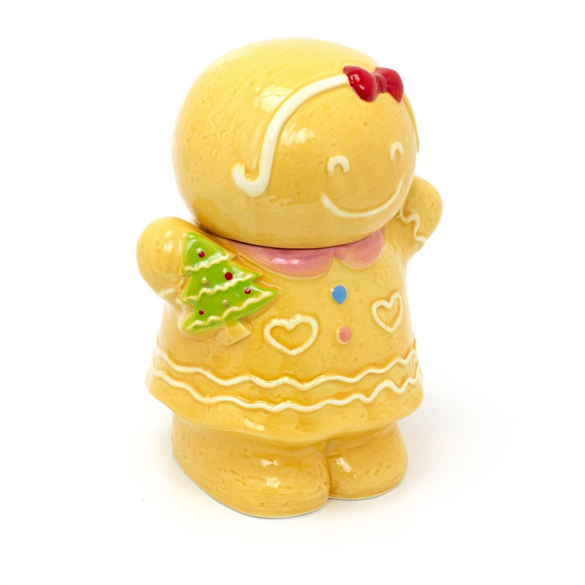Christmas Gingerbread Storage Jar Ceramic Gingerbread Cookie Jar Biscuit Barrel - Girl Jar - Tophatter Daily Deals