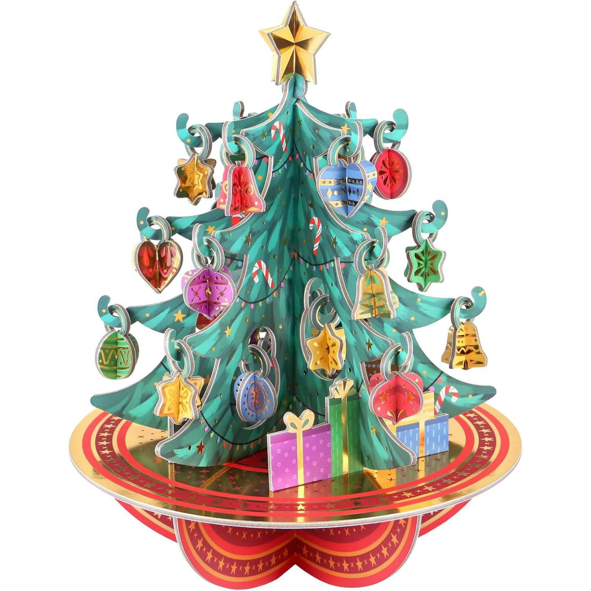 3D Christmas Tree Advent Calendar | Pop-Up Pirouette Countdown Calendar Advent Calendar - Tophatter Daily Deals