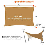 98% UV Block Awning Shelter Rectangle Shade Sails Top Canopy Outdoor Recreation - Tophatter Daily Deals
