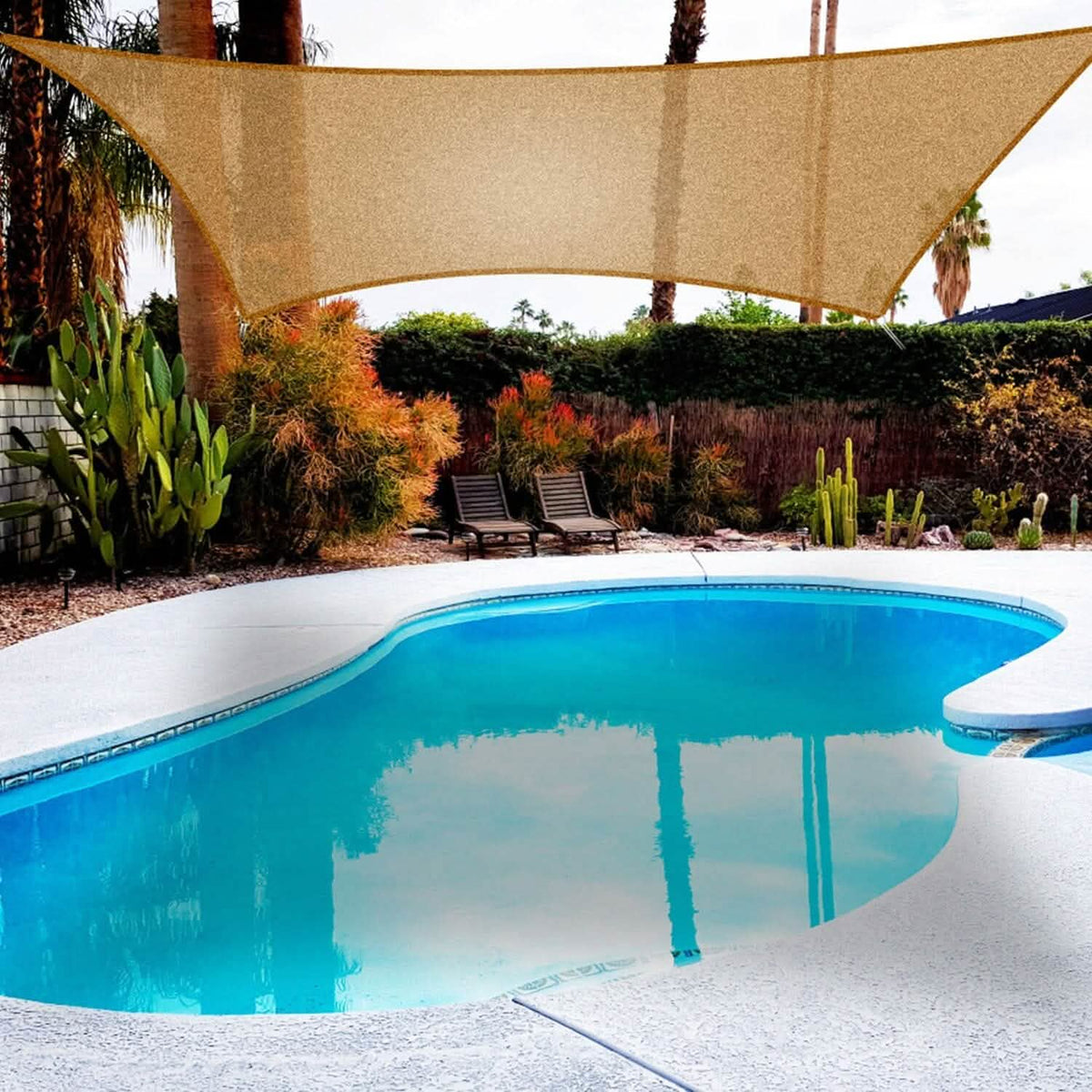 98% UV Block Awning Shelter Rectangle Shade Sails Top Canopy Outdoor Recreation - Tophatter Daily Deals