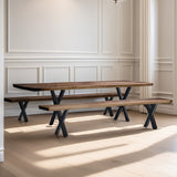 X-Shaped Iron Table Legs Metal Furniture Base (2pcs) Table Accessories - Tophatter Daily Deals
