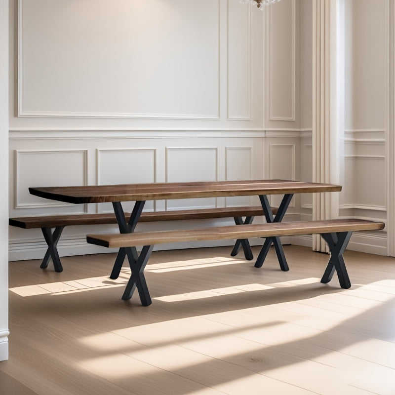 X-Shaped Iron Table Legs Metal Furniture Base (2pcs) Table Accessories - Tophatter Daily Deals