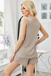 Round Neck Tank and Shorts Set Loungewear Sets - Tophatter Daily Deals