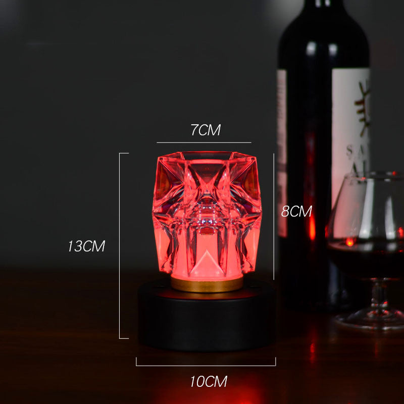 Bar Atmosphere Table Crystal Lamp Led LightsCharging Red light 220V US 0 - Tophatter Daily Deals