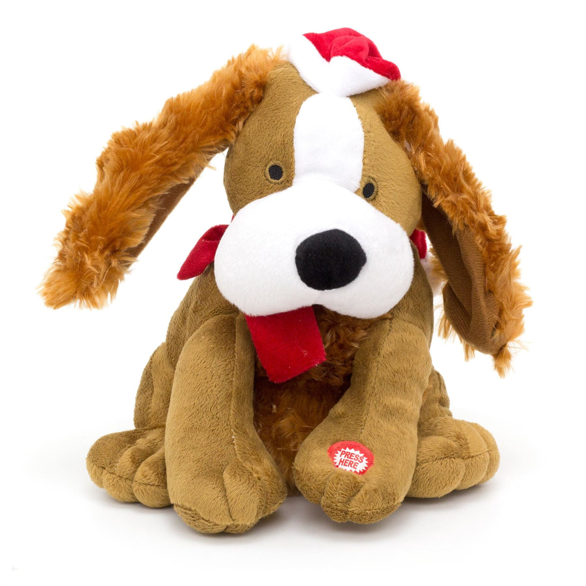 25cm Christmas Singing Dog Novelty Christmas Ornament | Animated Christmas Decorations | Musical Xmas Decorations - Colour Varies One Supplied Musical Decoration - Tophatter Daily Deals