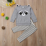 Brown Bear Shape Cute Long-sleeved Simple Children's Suit Grey 0 - Tophatter Daily Deals