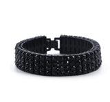 4 Row Tennis Bracelet Black 0 - Tophatter Daily Deals