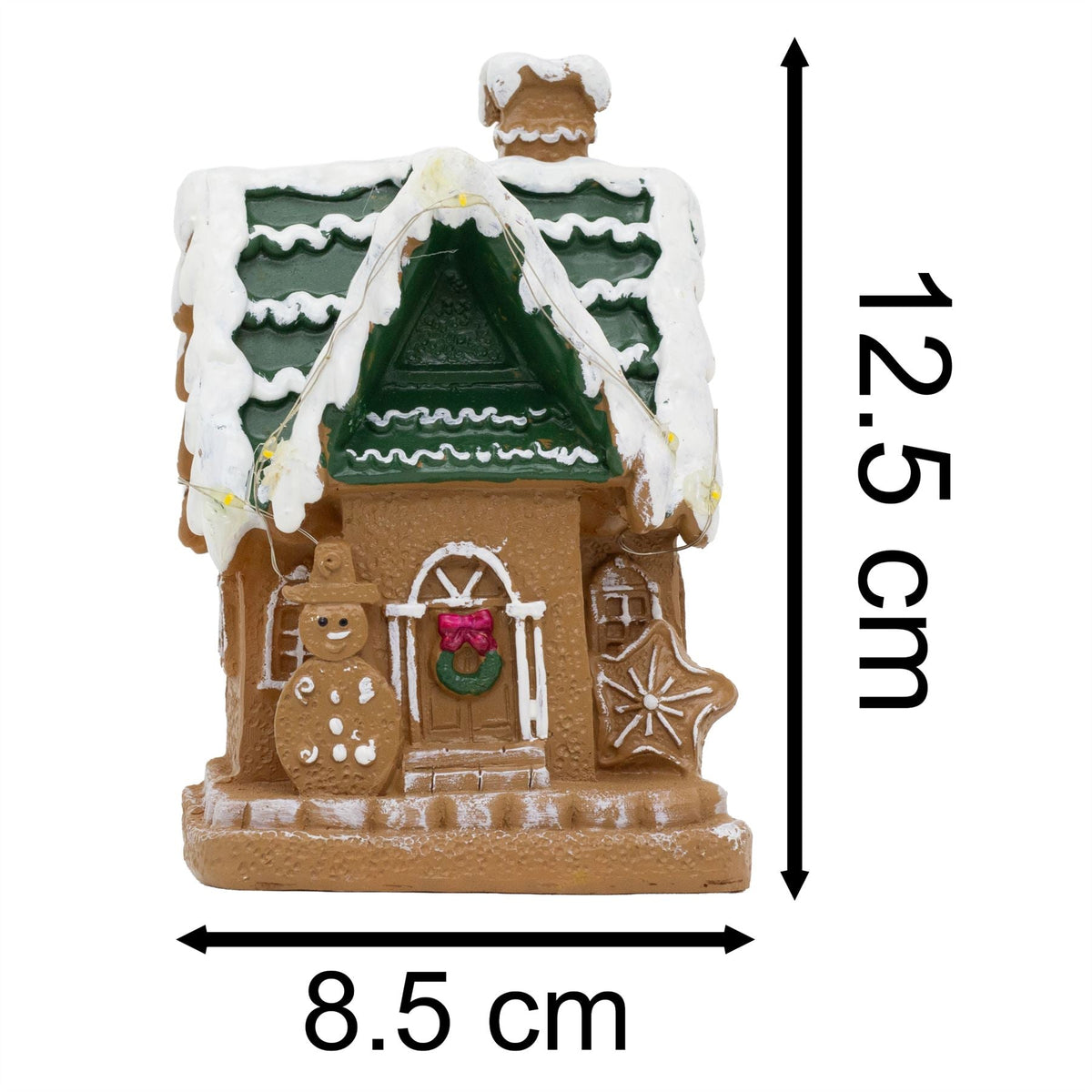 LED Gingerbread House Ornament | Light-Up Mini Christmas House Decoration 13cm LED Light - Tophatter Daily Deals