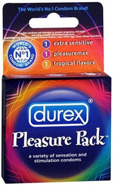 Durex Pleasure Pack - 3 Pack > Essentials > Condoms - Tophatter Daily Deals