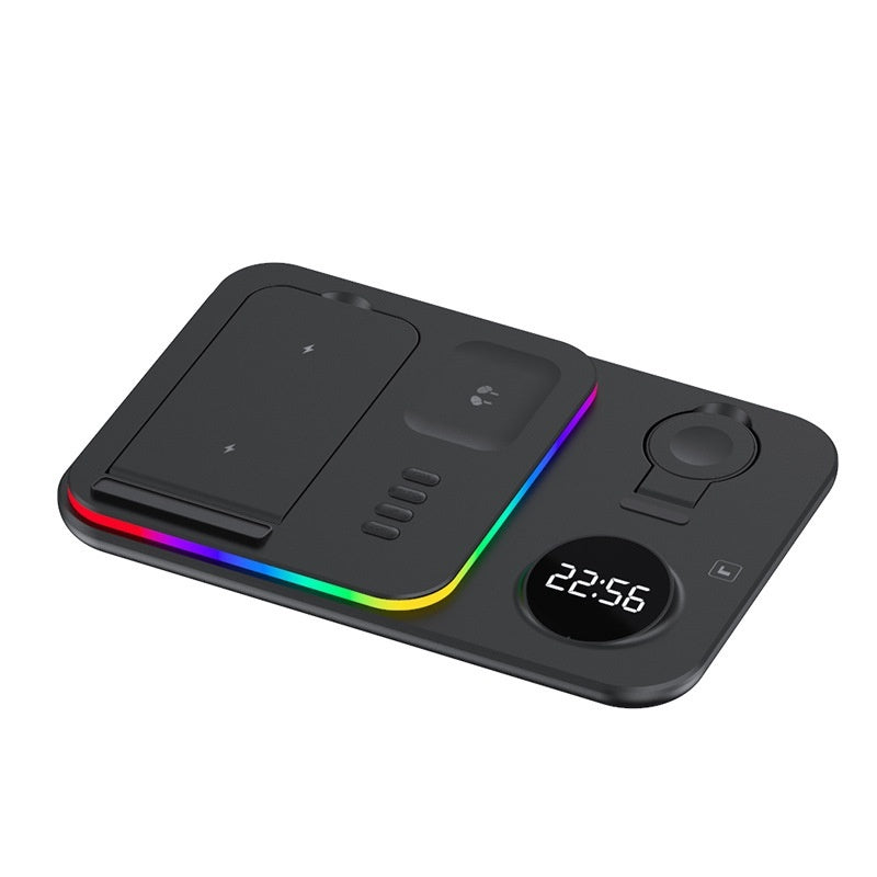 30W Multifunctional Three In One Wireless Magnetic Suction Black Colorful Light Samsung 0 - Tophatter Daily Deals