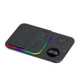 30W Multifunctional Three In One Wireless Magnetic Suction Black Colorful Light Samsung 0 - Tophatter Daily Deals