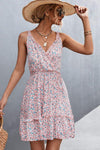 Floral Frill Trim Sleeveless Mini Dress Casual Dresses - Tophatter Daily Deals