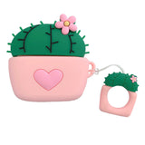Cactus AirPods Case Cover - Silicone Protective Flip Case Pink AirPods Cases & Covers - Tophatter Daily Deals