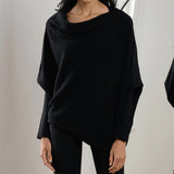 Soft Relaxed Women’s Sweater - Boat Neck, Knit, Layering Black One Size - Tophatter Daily Deals