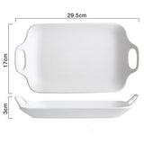 Baking oven-Ear heat resistant baking tray White Long style 0 - Tophatter Daily Deals