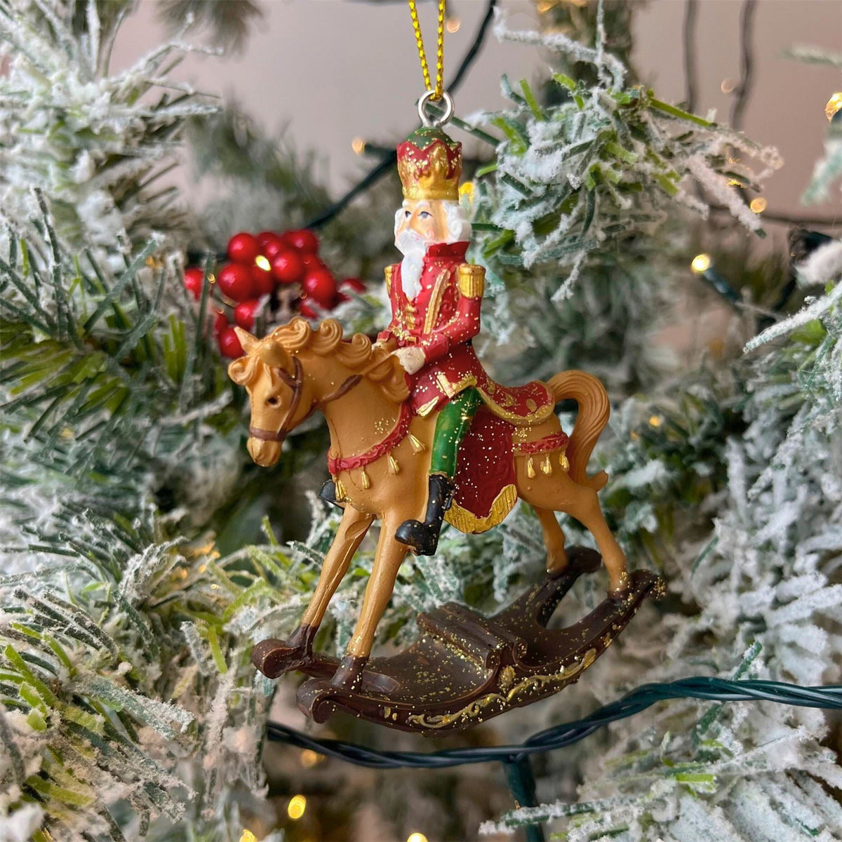 Nutcracker Christmas Bauble | Nutcracker Soldier Hanging Tree Ornament - 9.5cm Baubles - Tophatter Daily Deals