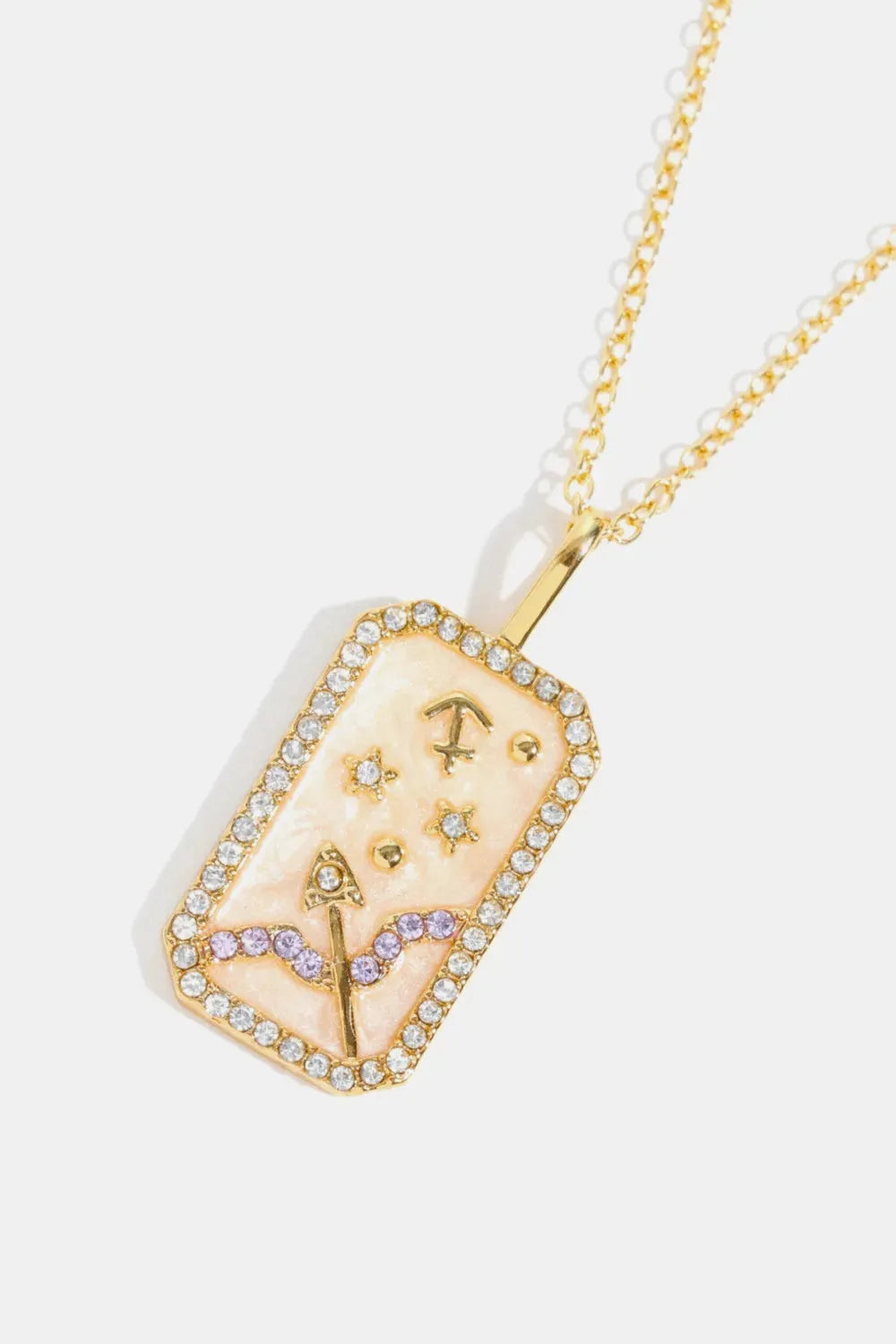 Rhinestone Constellation Pendant Copper Necklace Necklaces - Tophatter Daily Deals