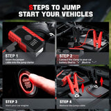 Portable 12V Car Jump Starter, Battery Charger, Air Pump (LED Display) Automotive - Tophatter Daily Deals
